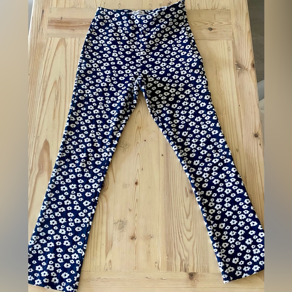 Floral flare cut pants